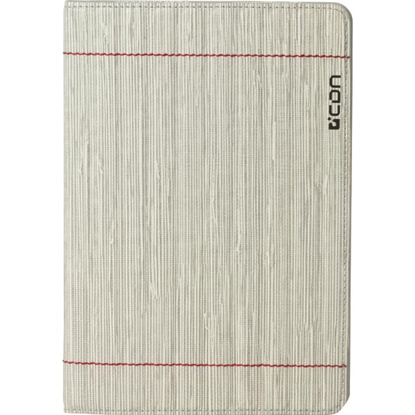 CDN iRoll iPad Mini 1/2/3 Leatherette Case, Screen Prot., L.Grey